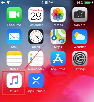 Musiikin synkronointi iPhoneen Enjoxia varten (vaihe 5)